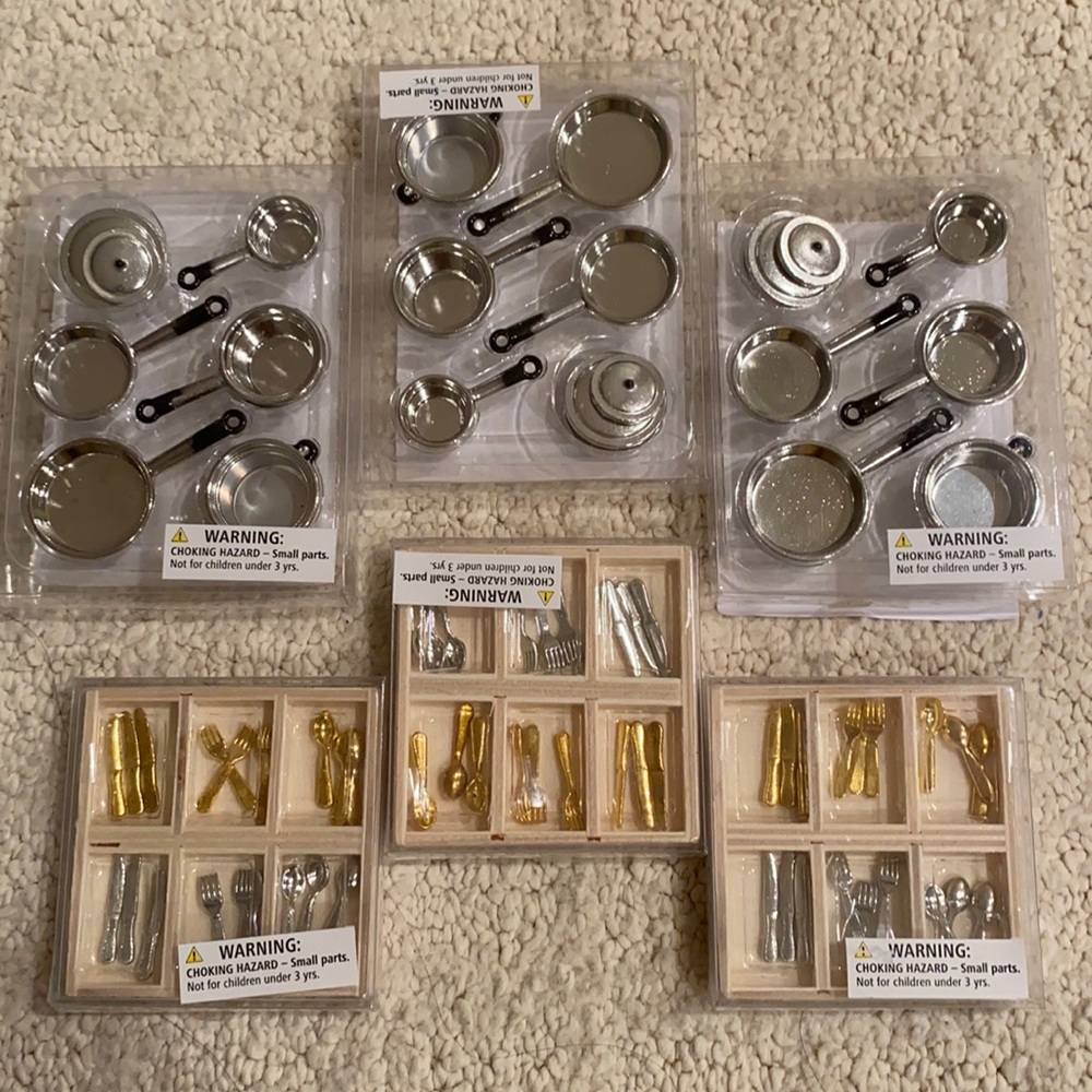Danish Set of 6 Boxes of Doll Accessories NWT